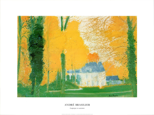 Loupiegne en Automne by Andre Brasilier - 24 X 32 Inches (Art Print)