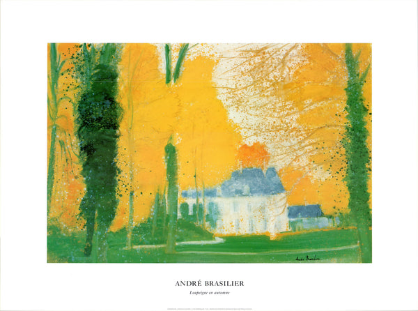 絵画 LOUPEIGNE EN AUTOMNE ANDRE BRASILIER Loupiegne en Automne by Andre Brasilier - 24 X 32 Inches (Art