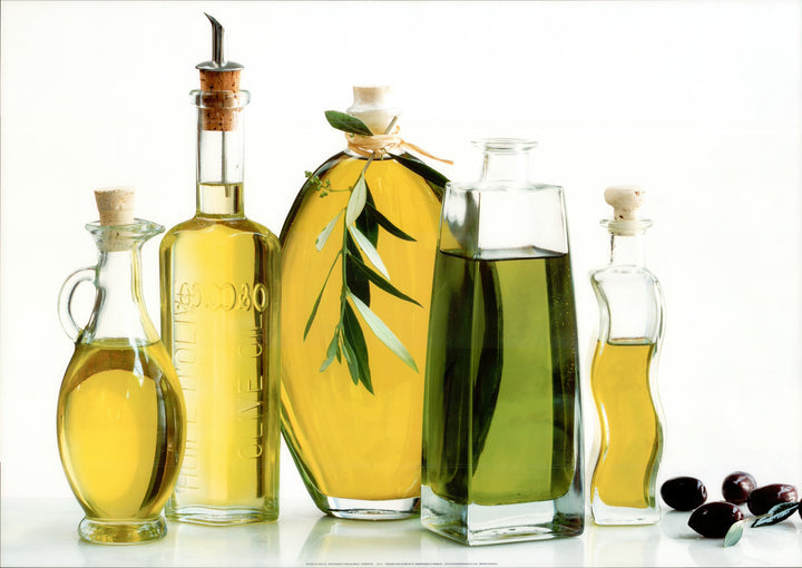 Bottles of Olive Oil by Mauritus - 20 X 28 Inches (Art Print)