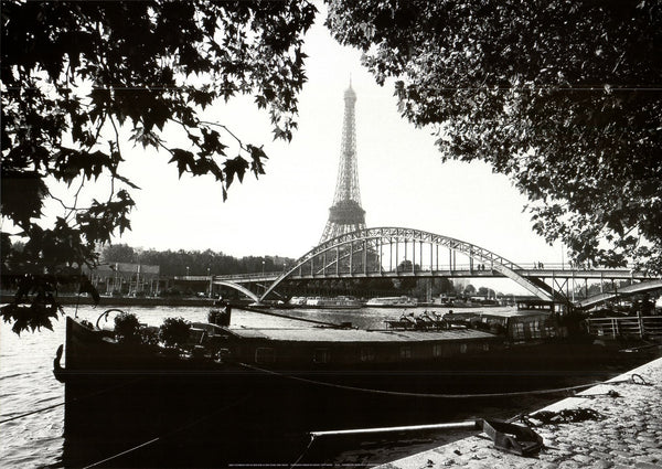 Debilly Footbridge Over the Seine River by Bruno De Hogues - 20 X 28 Inches (Art Print)
