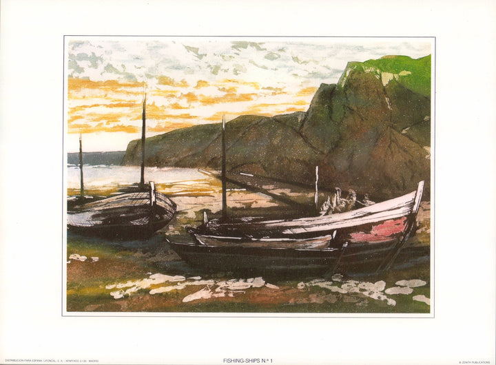 Fishing Ships N°1 - 10 x 13 Inches (Art Print)