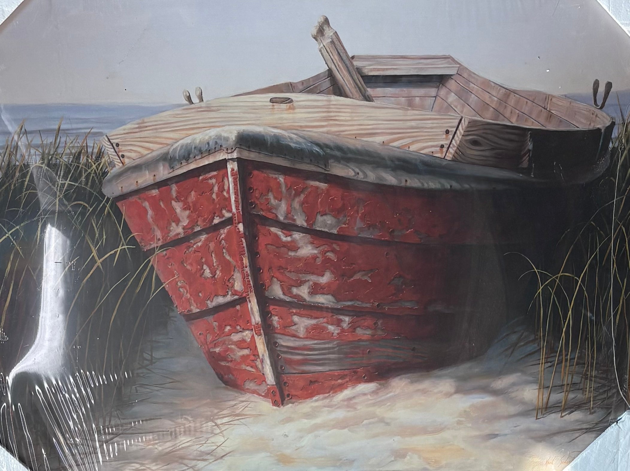 Red Boat by Karl Soderlund, 22 X 28 Inches - (Flush Mount Laminate Rea ...
