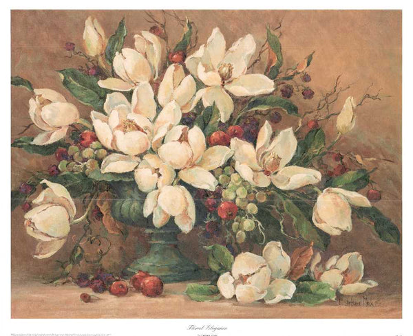 Floral Elegance by Barbara Mock - 27 X 32 Inches (Art Print)