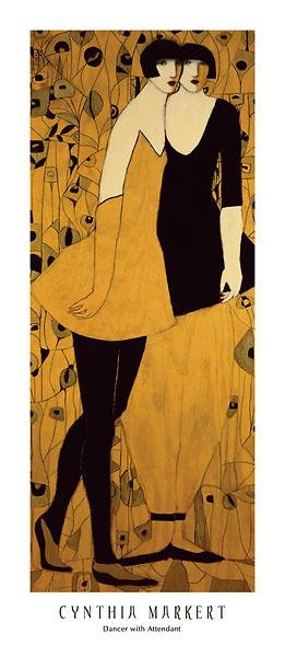 Dancer with Attendant by Cynthia Markert - 17 X 38 Inches (Art Print)
