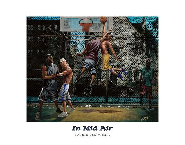 In Mid Air by Lonnie Ollivierre - 22 X 28 Inches (Art Print)