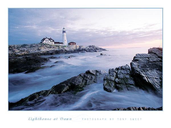 Lighthouse at Dawn by Tony Sweet - 24 X 32 Inches(Art Print)