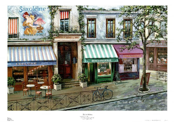Rue des Maisons by Mark St. John - 28 X 39 Inches (Art Print)