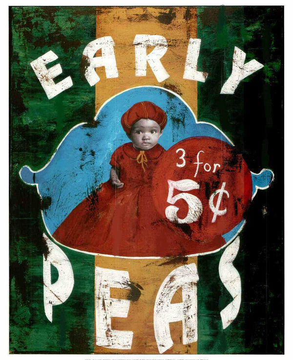 Early Peas by Cedric Smith - 19 X 23 Inches (Art Print)