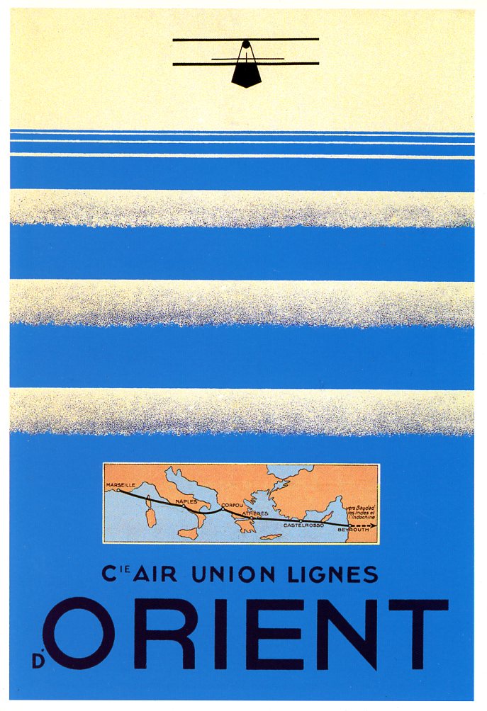Company Air Union Lines of Orient - 5 X 7 Inches (Vintage Greeting Card)