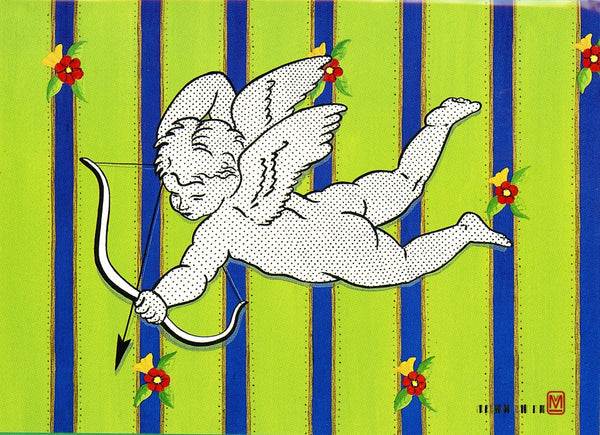 Wallpaper Angel by Maria Manuela Vintilescu - 5 X 7 Inches (Greeting Card)