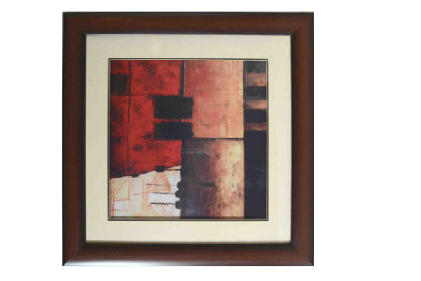 Abstract II - 21 X 21 Inches (Art Print with Frame, Matte & Glass Ready to Hang)