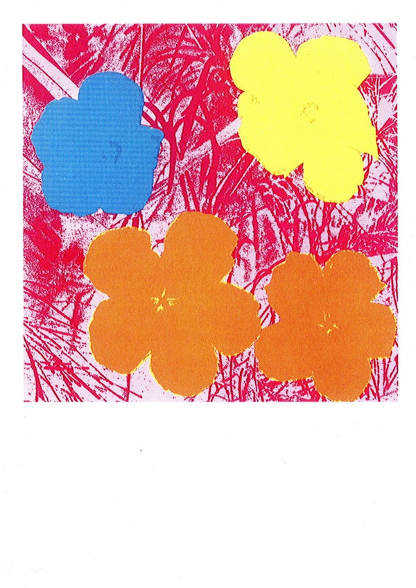 Flowers Blue, Yellow & Orange, 1970 by Andy Warhol - 5 X 7 Inches (Greeting Card)