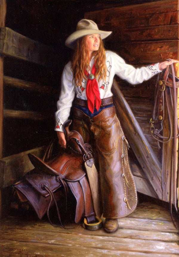 Wyoming Girl by Robert Duncan - 5 X 7 Inches (Greeting Card)