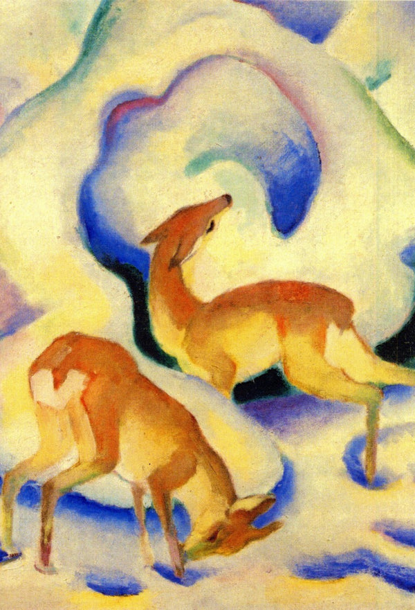 Deer in the Snow, 1911 by Franz Marc - 5 X 7 Inches (Note Card)