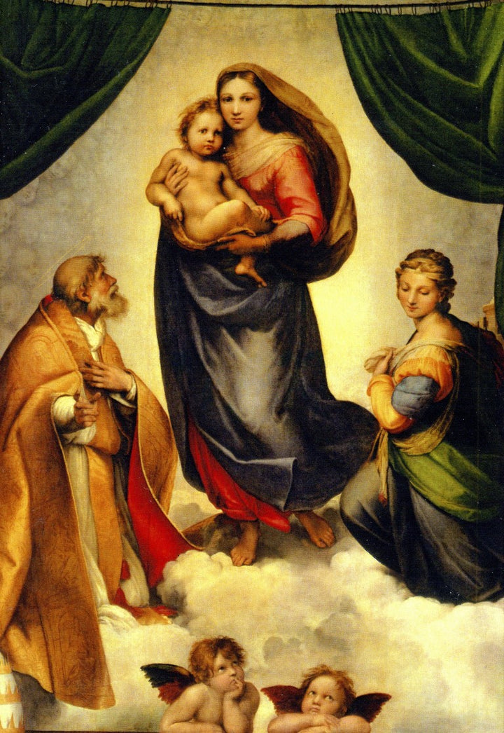 The Sistine Madonna, 1512-13 by Raffaello Santi - 5 X 7" (Greeting Card)