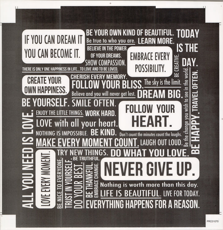 Never Give Up - 24 X 24 Inches (Canvas Roll or Stretched ready to hang)