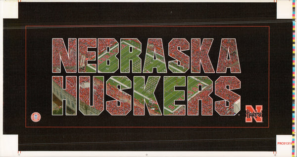 Nebraska - Huskers - 12 X 26 Inches (Canvas Roll or Stretched ready to hang)