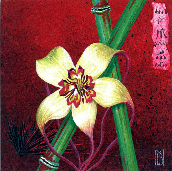 Orchidée et bambou I