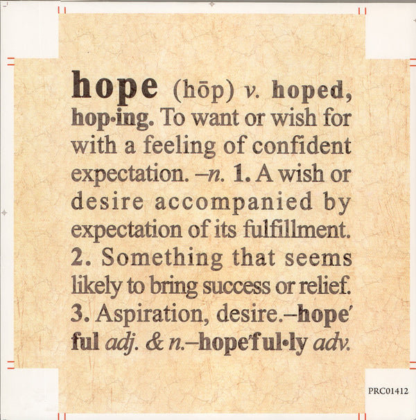 Hope - 12 X 12 Inches (Canvas Roll or Stretched ready to hang)