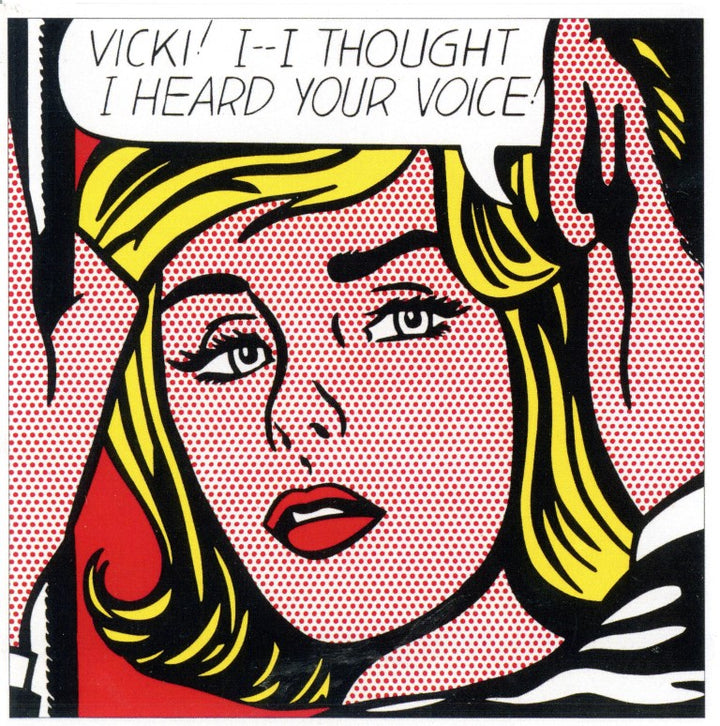 Vicky / Émaux sur métal, 1964 by Roy Lichtenstein - 6 X 6 Inches (Greeting Card)