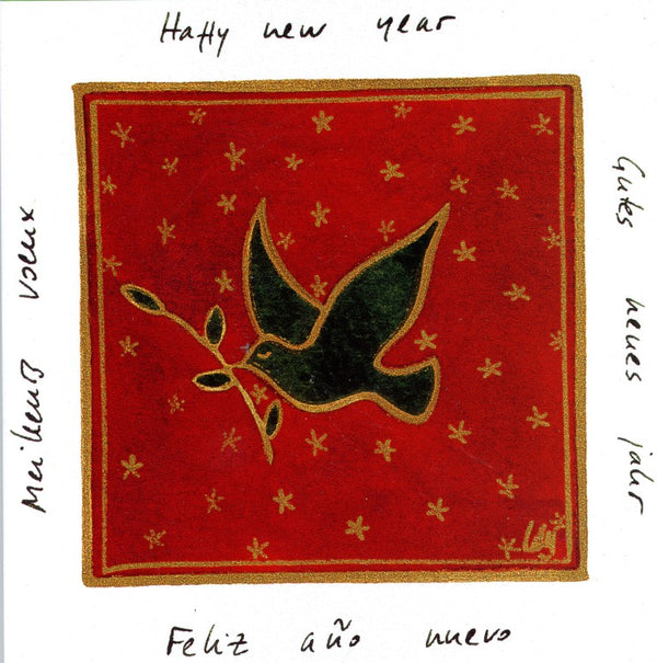 Happy New Year by Laly - 6 X 6 Inches (Greeting Card)