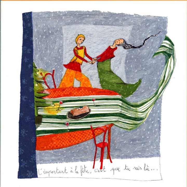 Christmas Party by Anne-Sophie Rutsaert - 6 X 6 Inches (Greeting Card)
