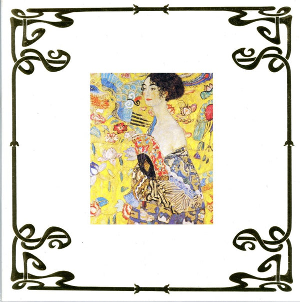 Woman with a Fan by Gustav Klimt - 6 X 6 Inches (Greeting Card)