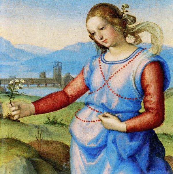An Allegory (vision of a knight), 1504 by Raphael - 7 X 7 Inches (note Card)