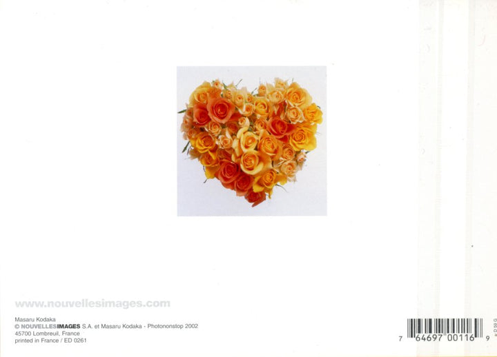 Heart of Roses by Masaru Kodaka - 5 X 7 Inches (Greeting Card) back
