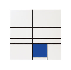 Untitled (composition with blue), 1935 by Piet Mondrian - 28 X 28 Inches (Art Print)