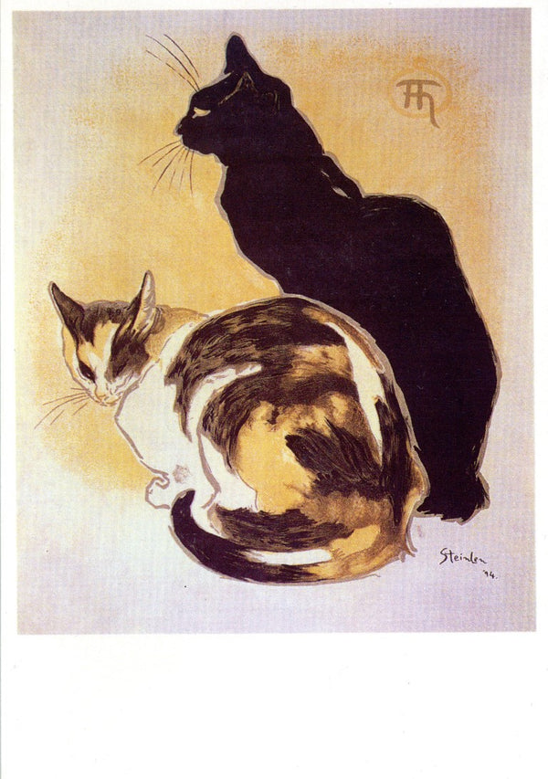 Two Cats, 1894 by Théophile Alexandre Steinlen - 5 X 7 Inches (Greeting Card)