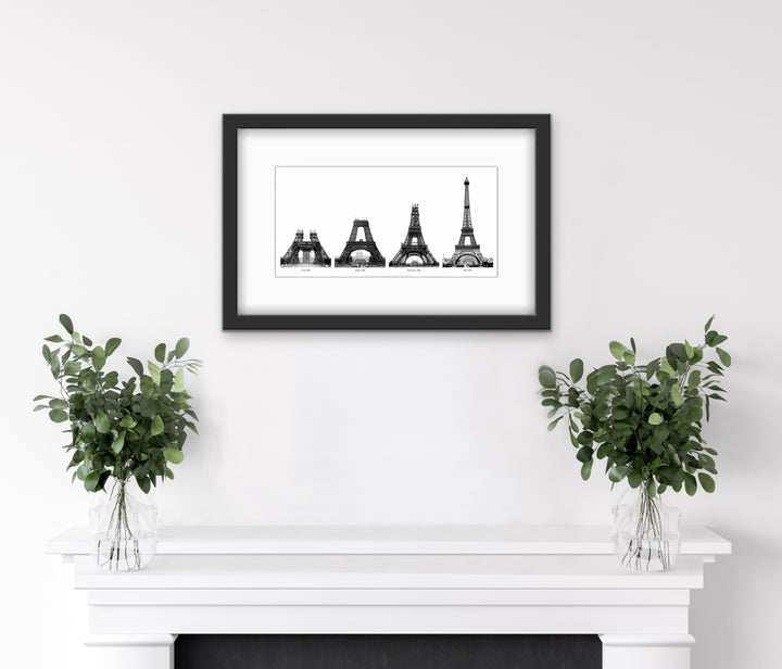 Construction of The Eiffel Tower by Viollet Boyer - 20 X 40 Inches (Art Print)