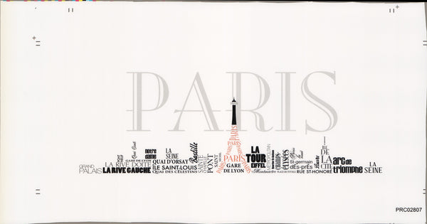 Paris - 10 X 22 Inches (Canvas Roll or Stretched ready to hang)