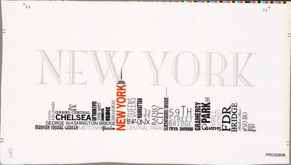 New York - 10 X 22 Inches (Canvas Roll or Stretched ready to hang)