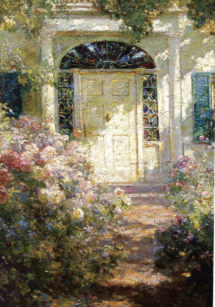 Doorway and Garden, (Detail) by Abbott Fuller Graves - 5 X 7 Inches (Greeting Card)