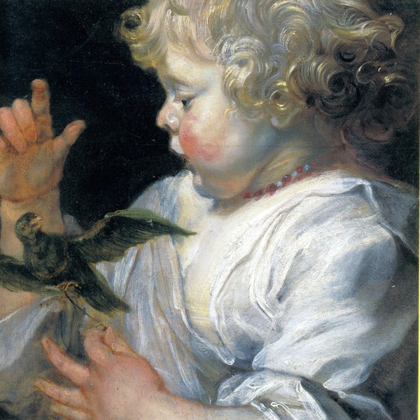 Enfant avec oiseau, 1616 par Peter Paul Rubens - 6 X 6 pouces (carte de note)