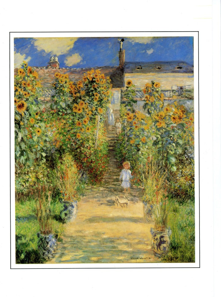 The Artist's Garden at Vetheuil, 1981 by Claude Monet - 5 X 7 Inches (Greeting Card)
