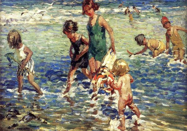 Sea Bathers by Dorothea Sharp - 5 X 7 Inches (Note Card)
