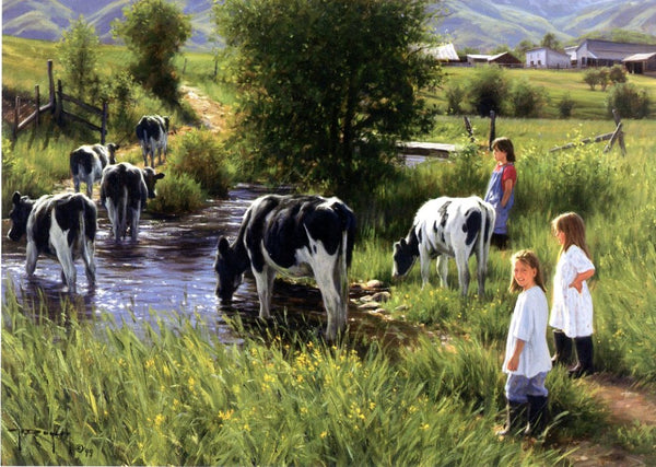 Farms are for Kids by Robert Duncan - 5 X 7" (Greeting Card)