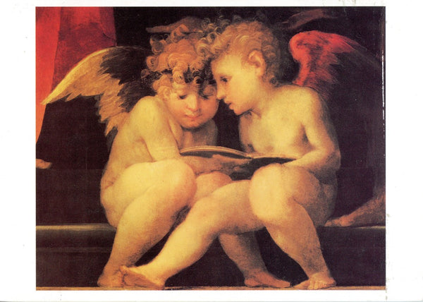 Madone parmi quatre saints (détail), 1518 par Rosso Fiorentino - 5 X 7" (Carte de vœux)