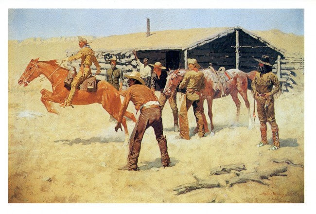 Coming and Going of the Pony Express by Frederic Remington - 5 X 7 Inches (Western Greeting Card)