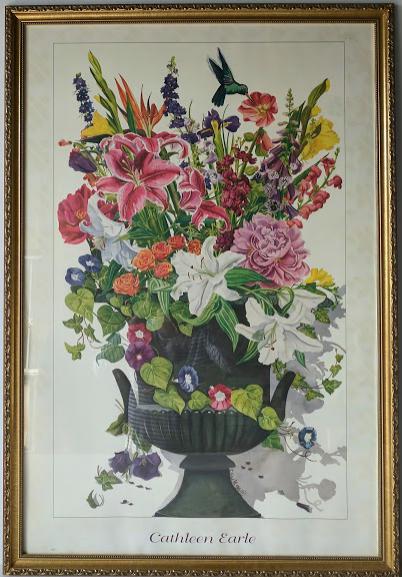 Floral par Cathleen Earle - 26 X 37 pouces (encadré avec verre)