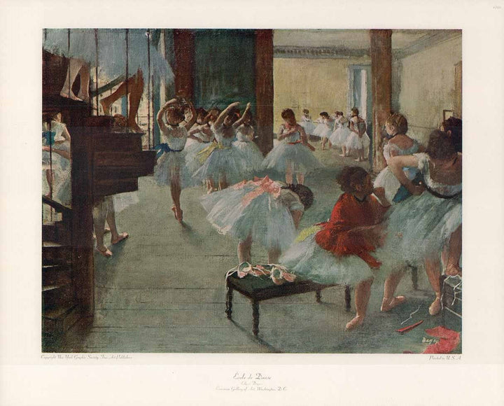 Ecole de Danse by Edgar Degas - 14 X 17 Inches (Art Print)