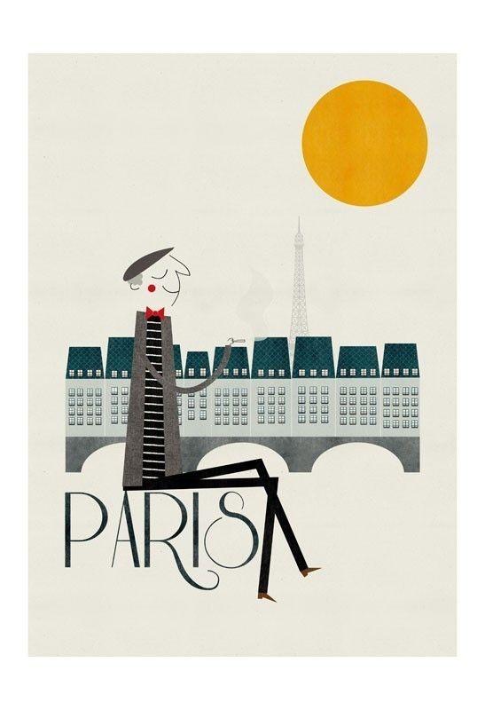 Paris by Blanca Gomez - 24 X 32 Inches (Art Print)