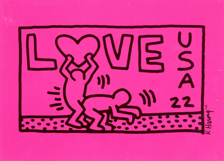 Love USA 22 by Keith Haring - 5 X 7 Inches (Greeting Card)