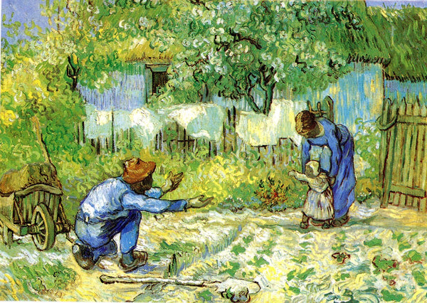 First Steps by Vincent Van Gogh - 5 X 7 Inches (Greeting Card)