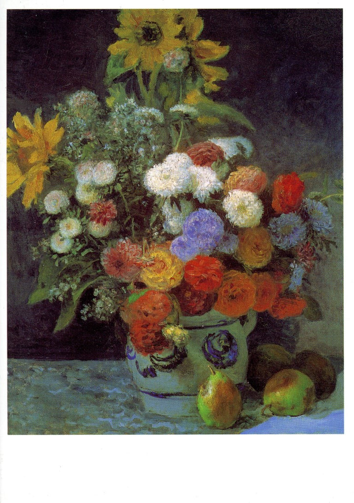 Mixed Flowers, 1869 by Pierre-Auguste Renoir - 5 X 7 Inches (Greeting Card)