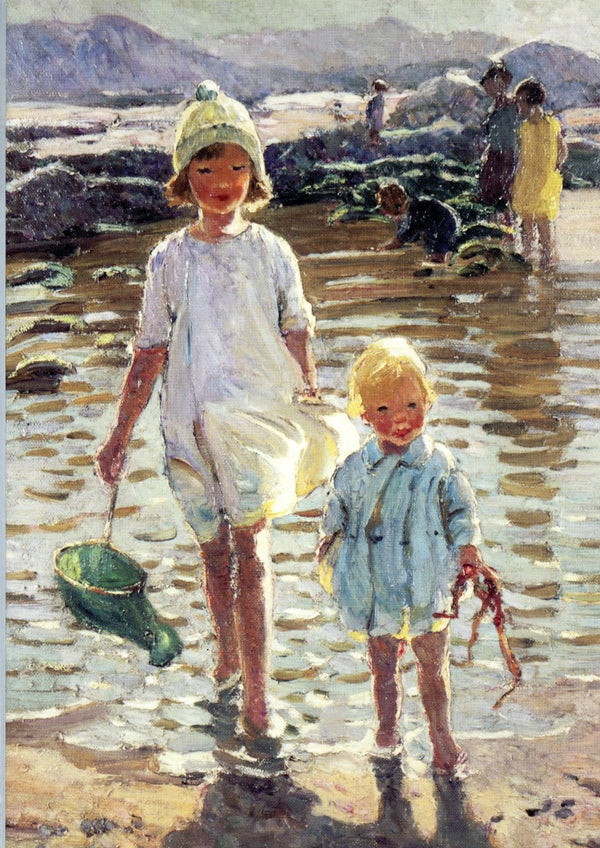 Children on the Seashore by Dorothea Sharp - 5 X 7 Inches (Note Card)