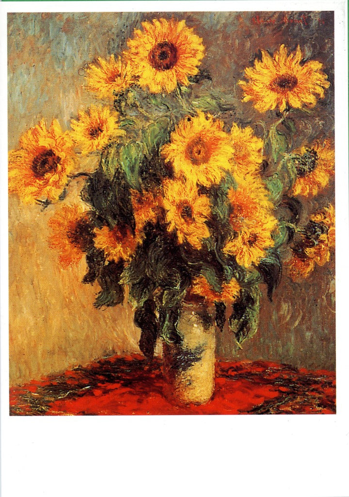 Sunflowers, 1880 by Claude Monet - 5 X 7 Inches (Greeting Card)