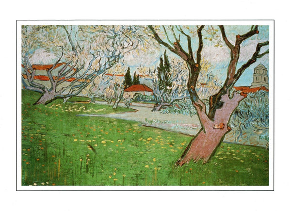 View of Arles with Blossoming Trees, 1889 by Van Gogh - 5 X 7 Inches (Greeting Card)